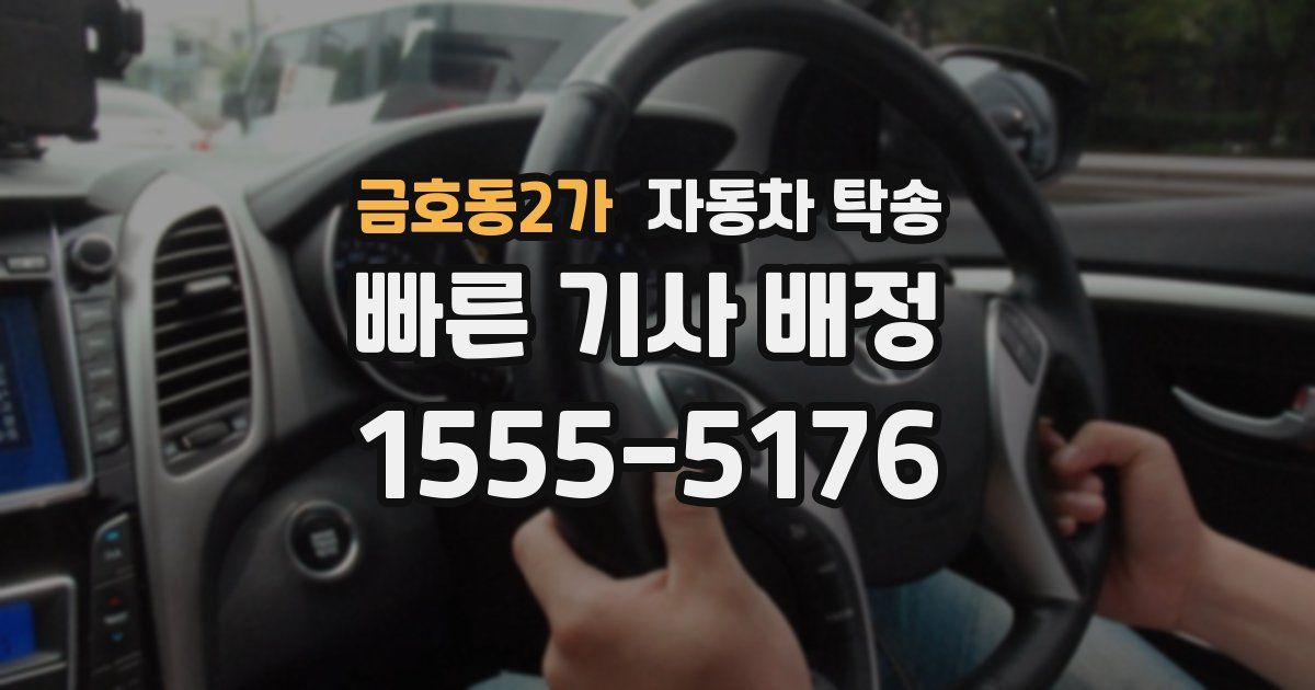 금호동2가 자동차 탁송