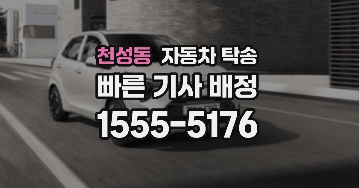천성동 자동차 탁송