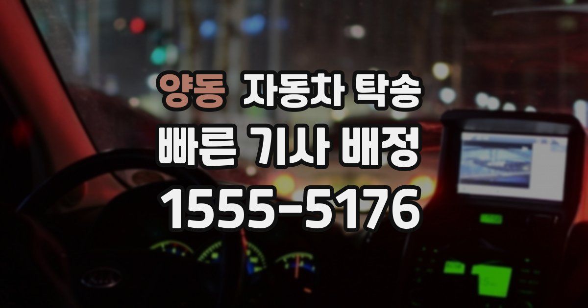 양동 자동차 탁송