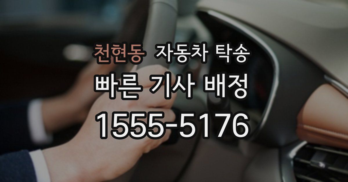 천현동 자동차 탁송