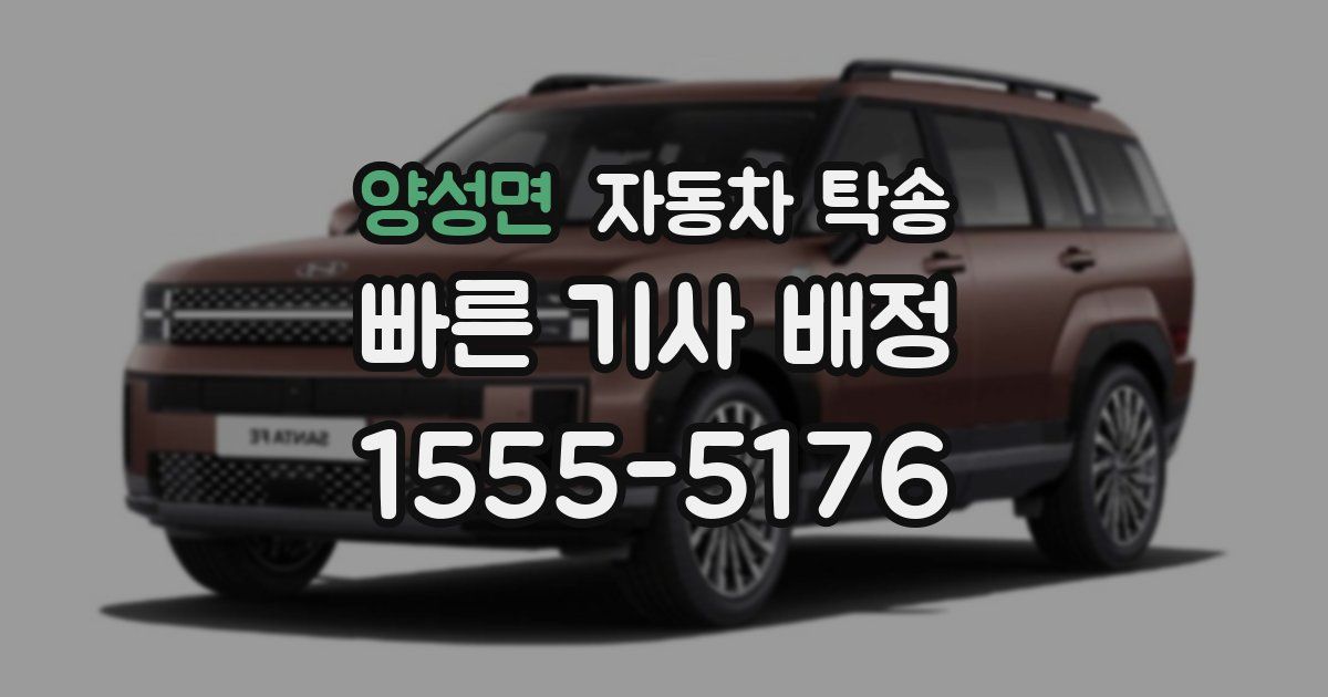 양성면 자동차 탁송