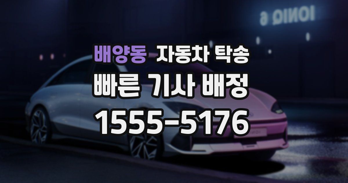 배양동 자동차 탁송