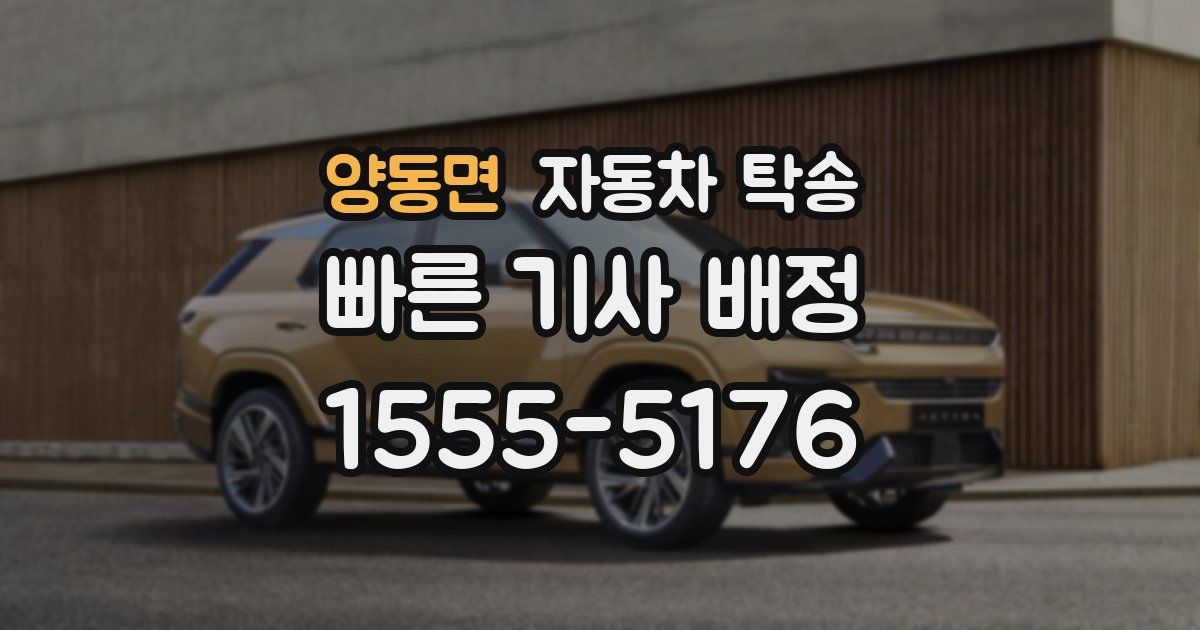 양동면 자동차 탁송