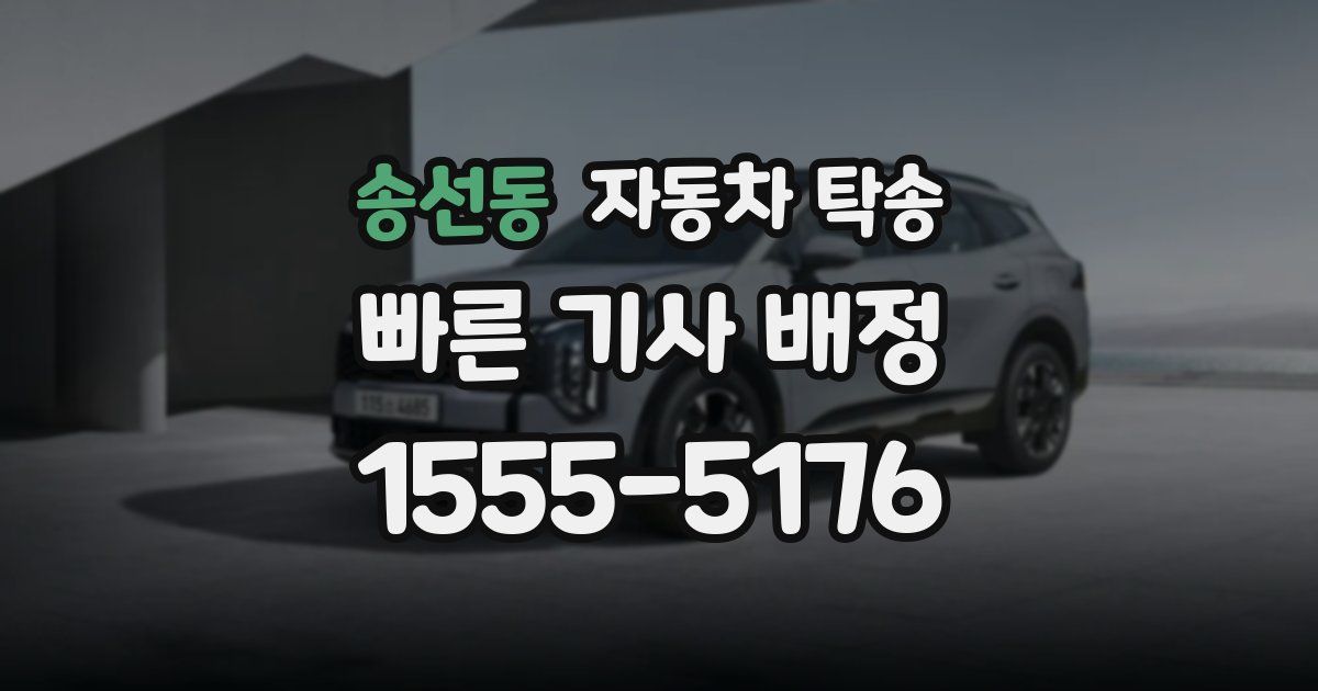 송선동 자동차 탁송