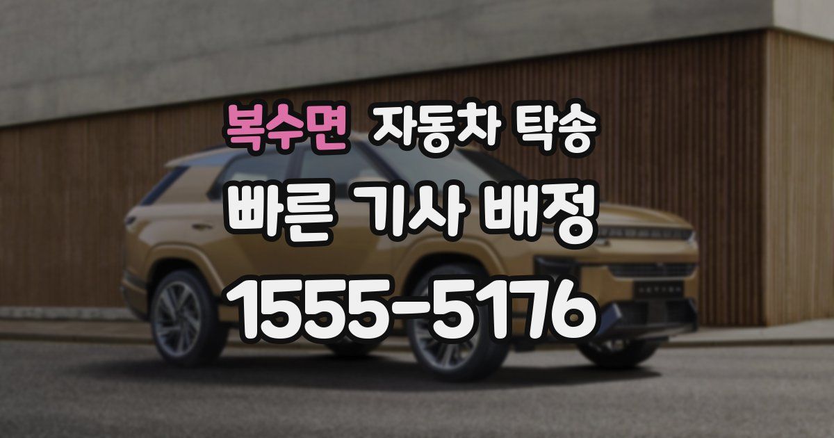 복수면 자동차 탁송