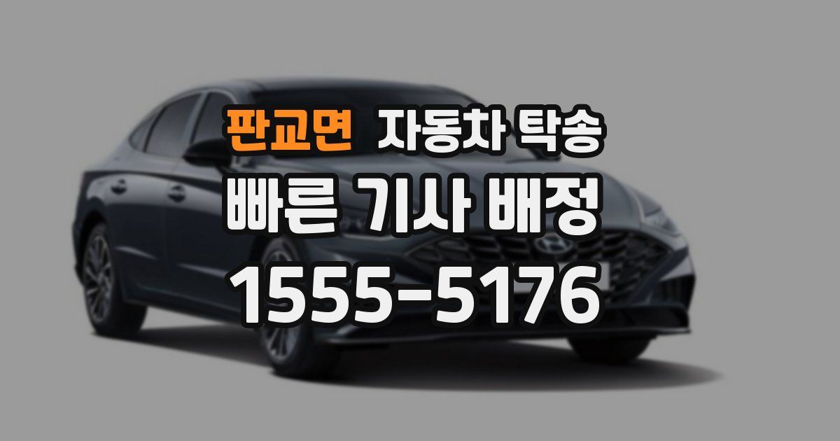 판교면 자동차 탁송