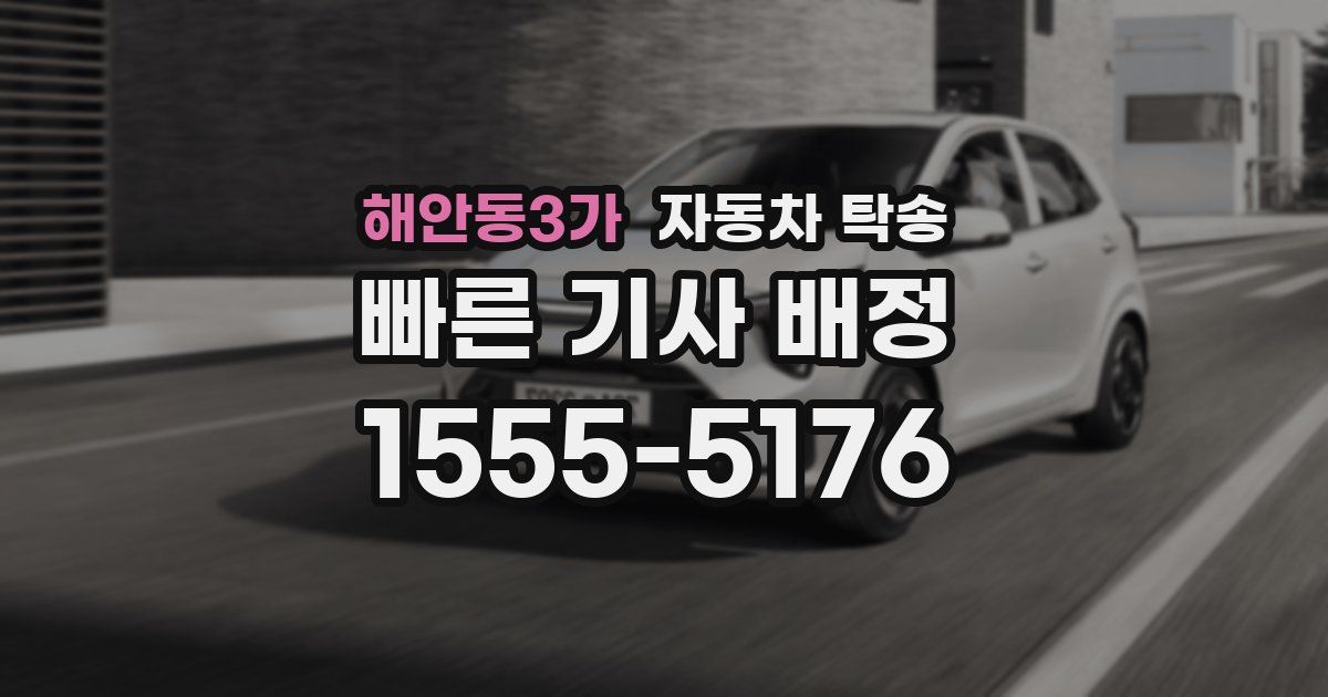 해안동3가 자동차 탁송