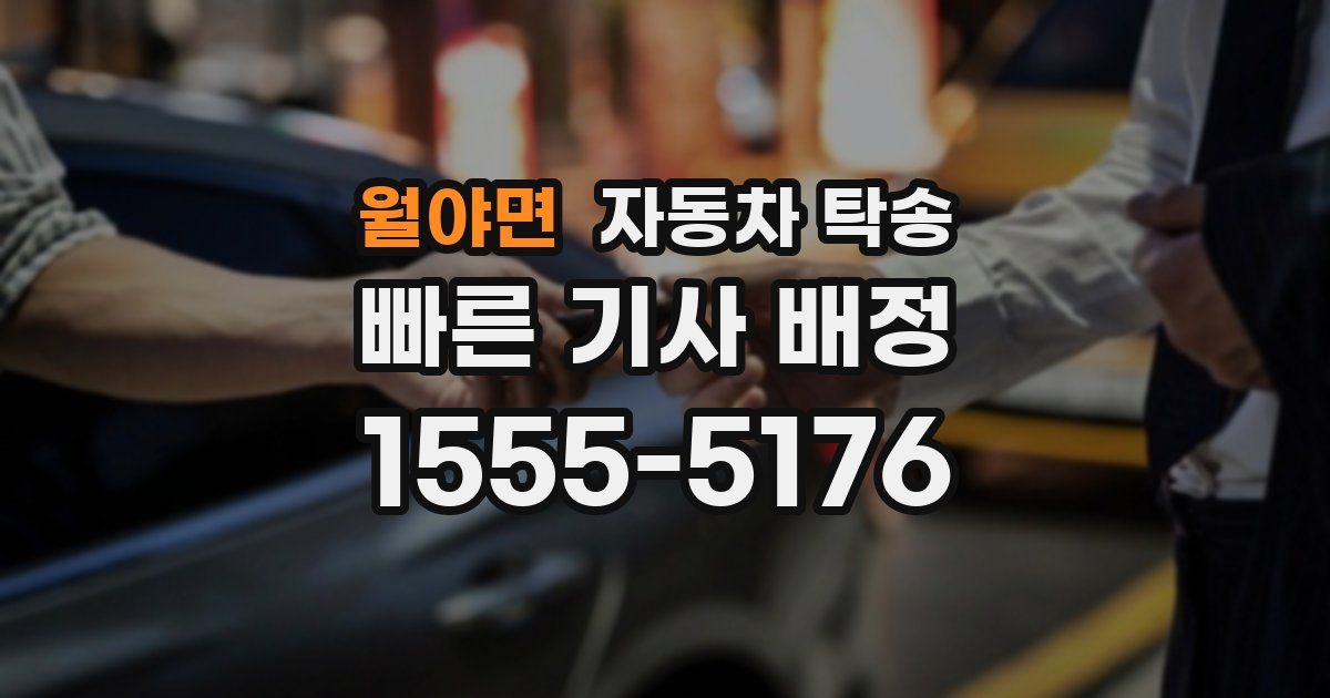 월야면 자동차 탁송