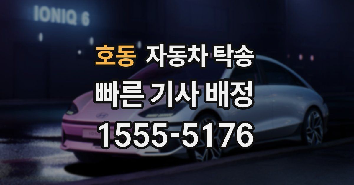 호동 자동차 탁송