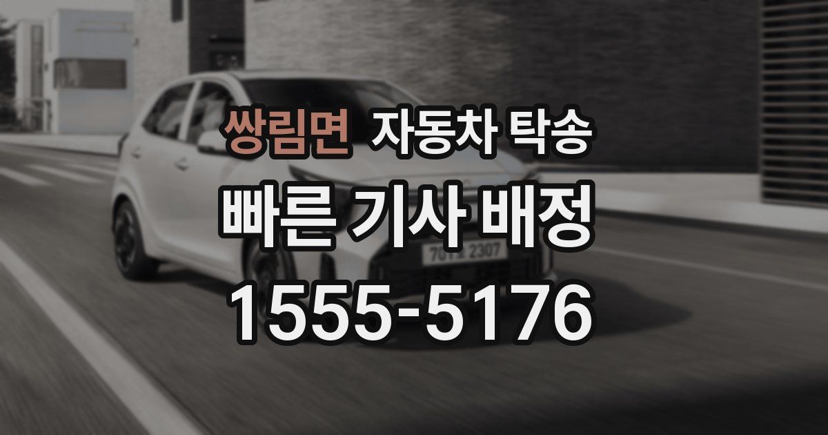 쌍림면 자동차 탁송