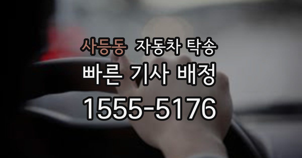 사등동 자동차 탁송