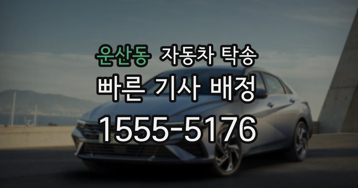 운산동 자동차 탁송