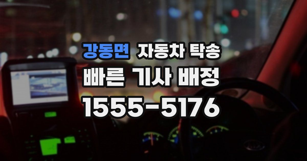 강동면 자동차 탁송