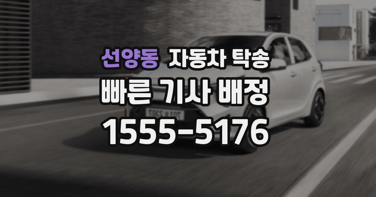 선양동 자동차 탁송