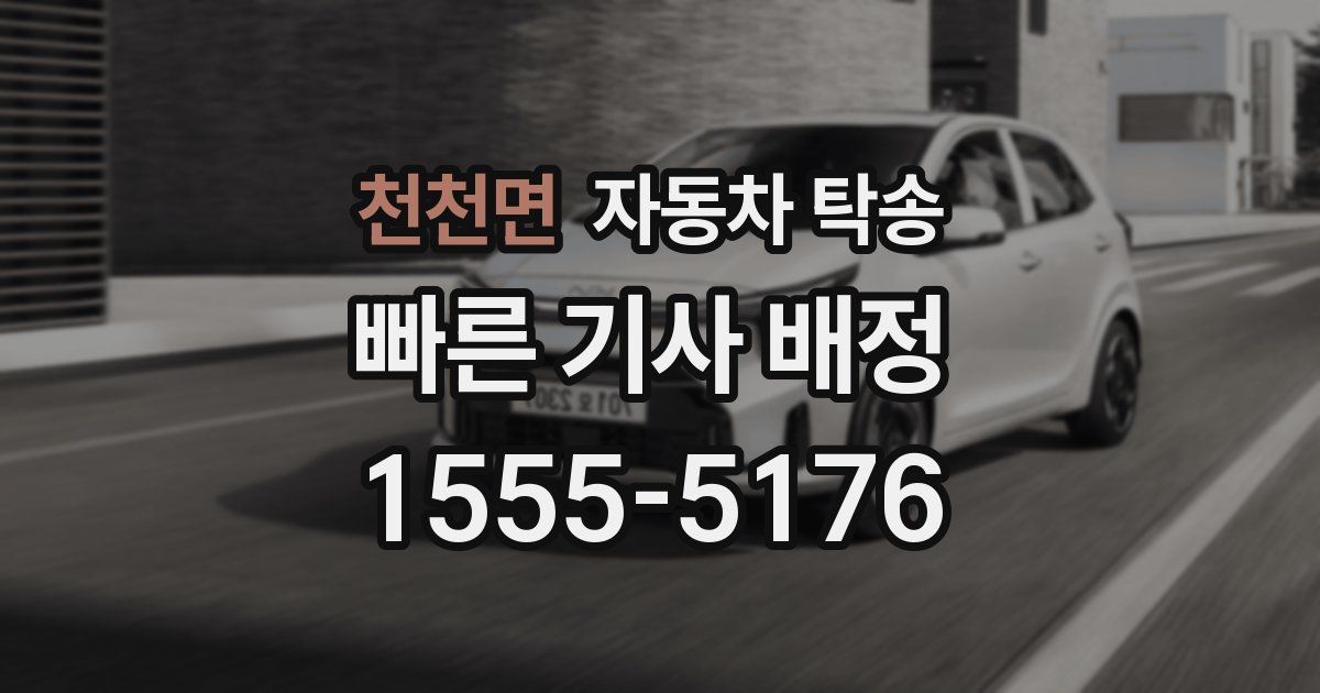 천천면 자동차 탁송