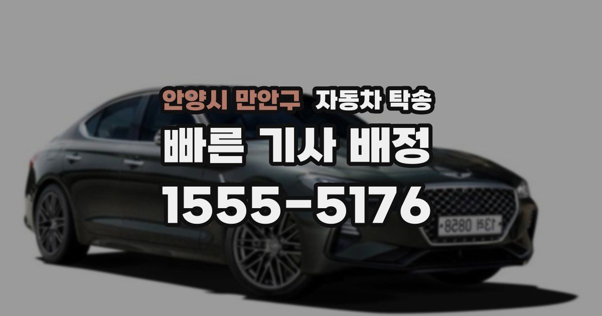 안양시 만안구 자동차 탁송