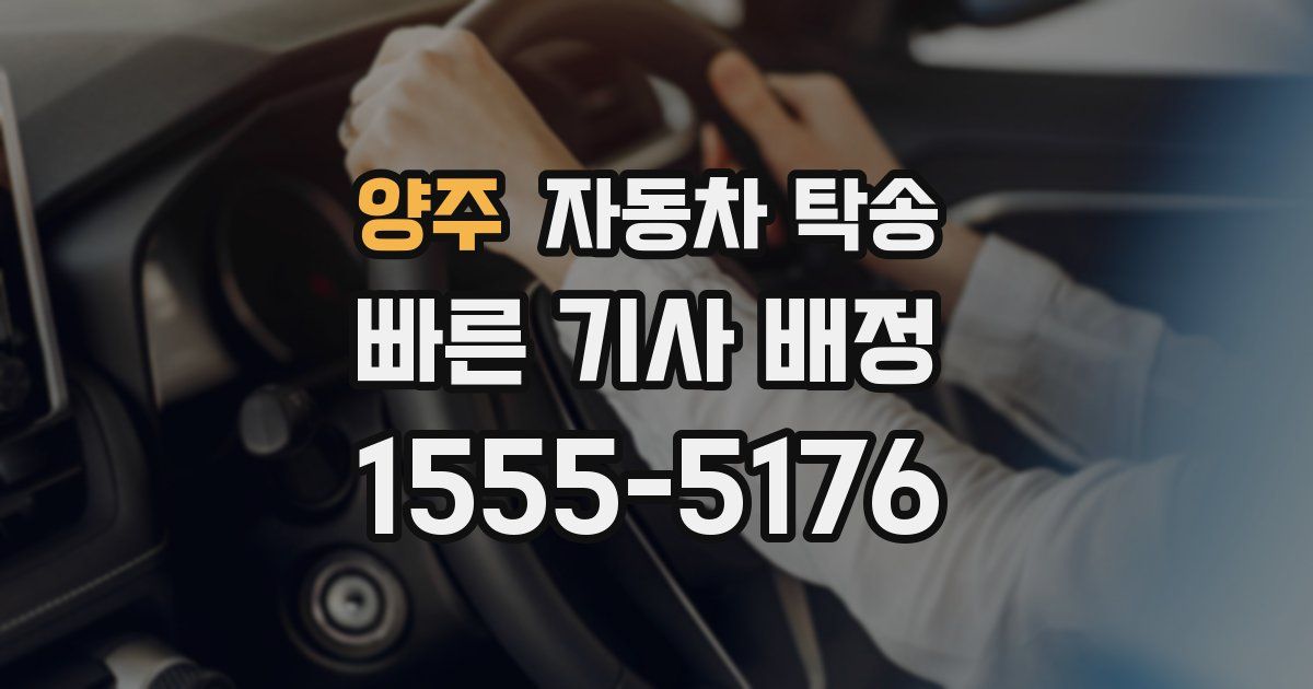 양주 자동차 탁송