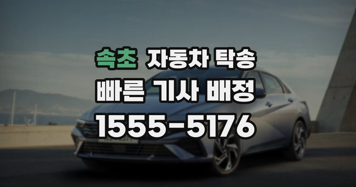 속초 자동차 탁송