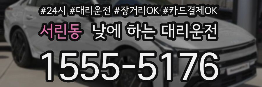 서린동 낮에 하는 대리운전