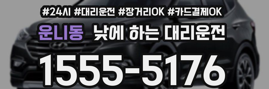 운니동 낮에 하는 대리운전