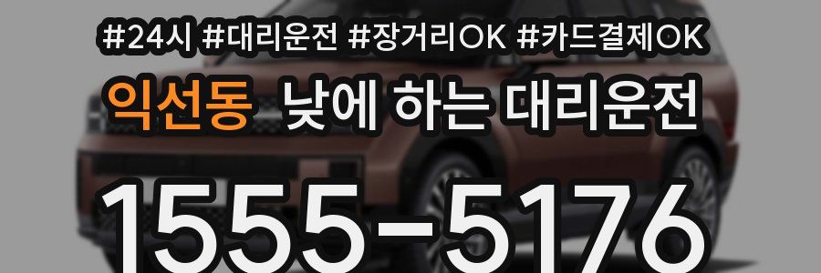 익선동 낮에 하는 대리운전