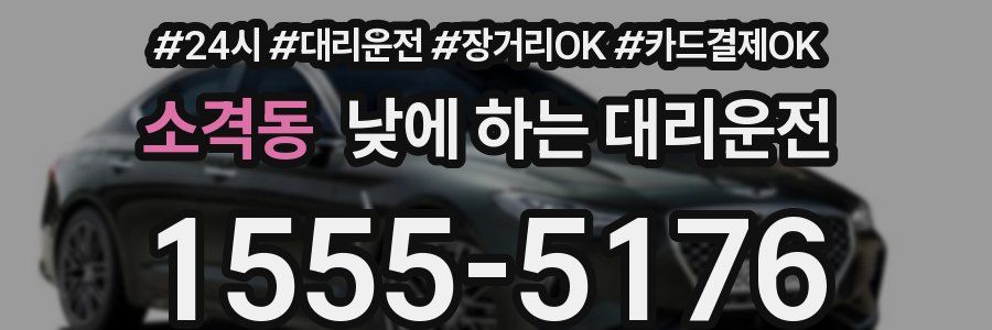 소격동 낮에 하는 대리운전
