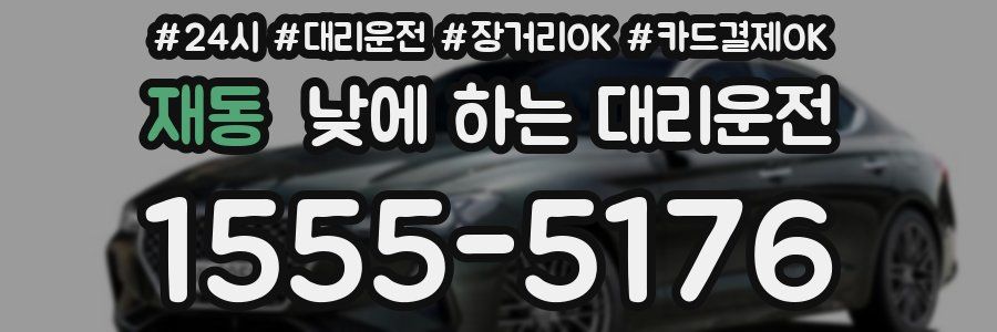 재동 낮에 하는 대리운전