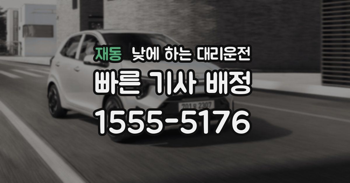 재동 낮에 하는 대리운전
