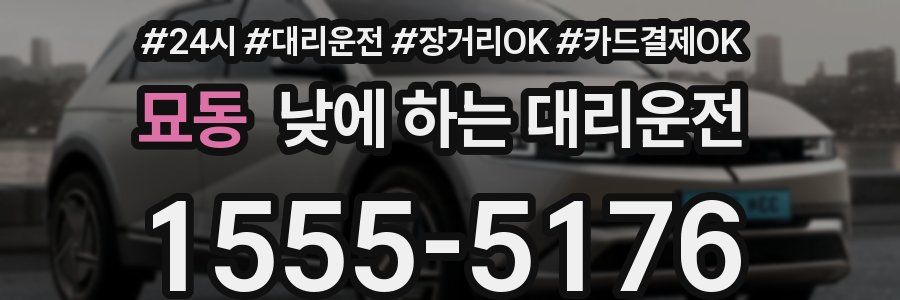 묘동 낮에 하는 대리운전