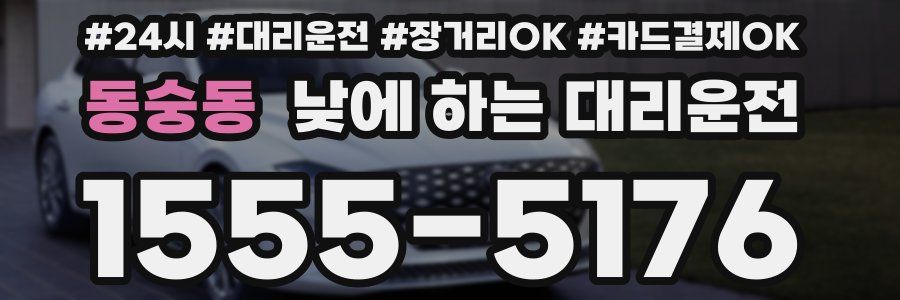 동숭동 낮에 하는 대리운전