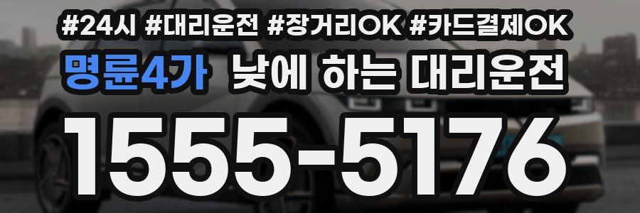 명륜4가 낮에 하는 대리운전