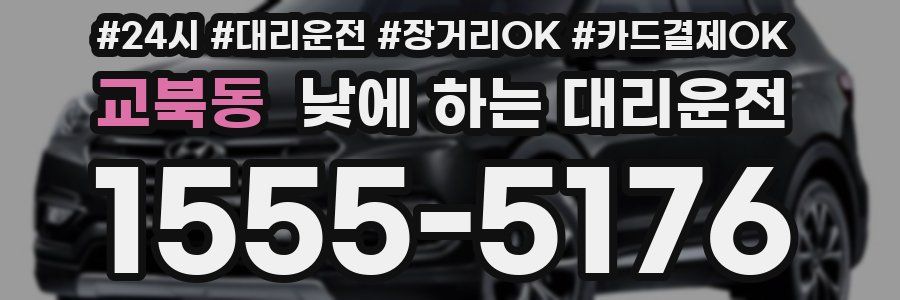 교북동 낮에 하는 대리운전