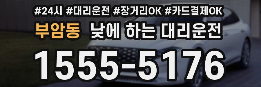 부암동 낮에 하는 대리운전