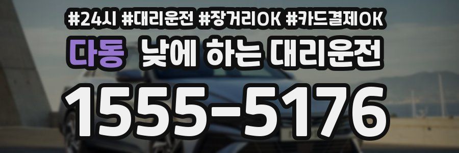 다동 낮에 하는 대리운전