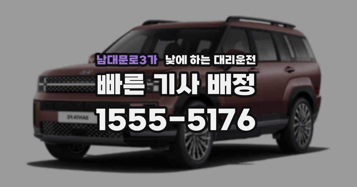 남대문로3가 낮에 하는 대리운전
