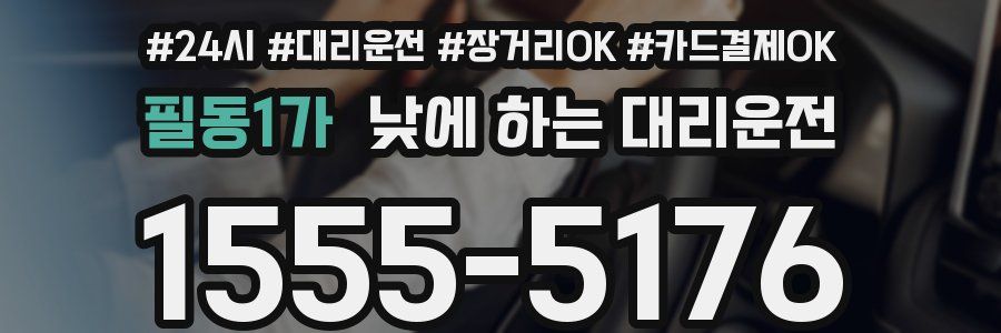 필동1가 낮에 하는 대리운전