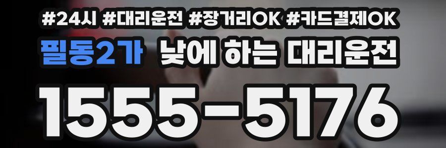 필동2가 낮에 하는 대리운전