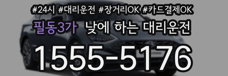 필동3가 낮에 하는 대리운전