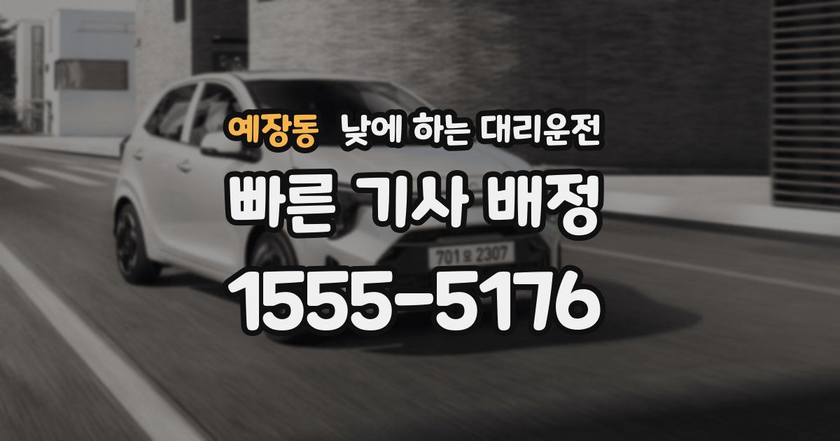 예장동 낮에 하는 대리운전