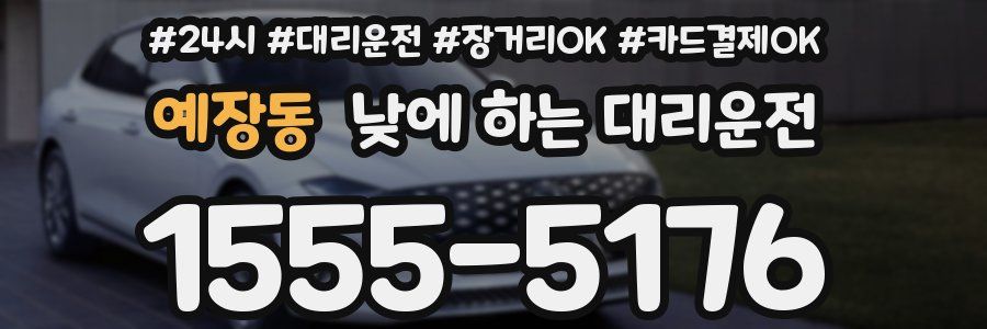 예장동 낮에 하는 대리운전