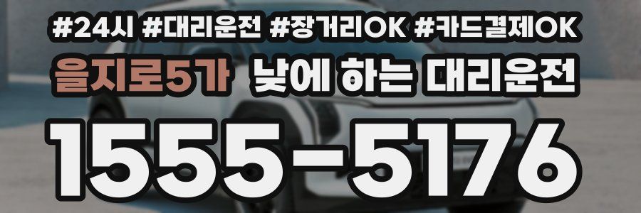 을지로5가 낮에 하는 대리운전