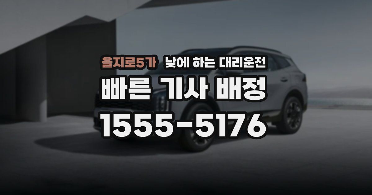 을지로5가 낮에 하는 대리운전