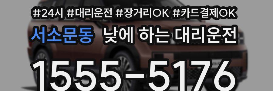 서소문동 낮에 하는 대리운전