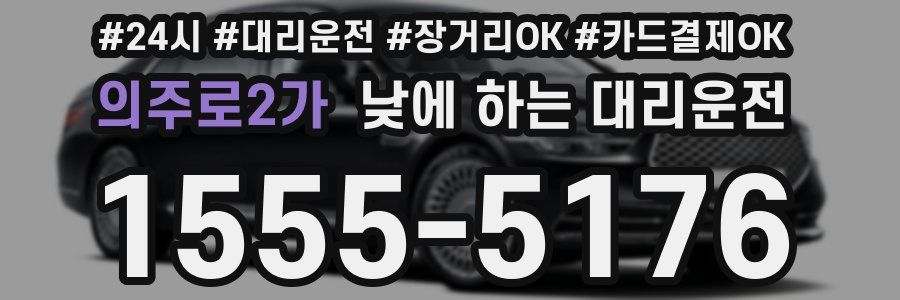 의주로2가 낮에 하는 대리운전