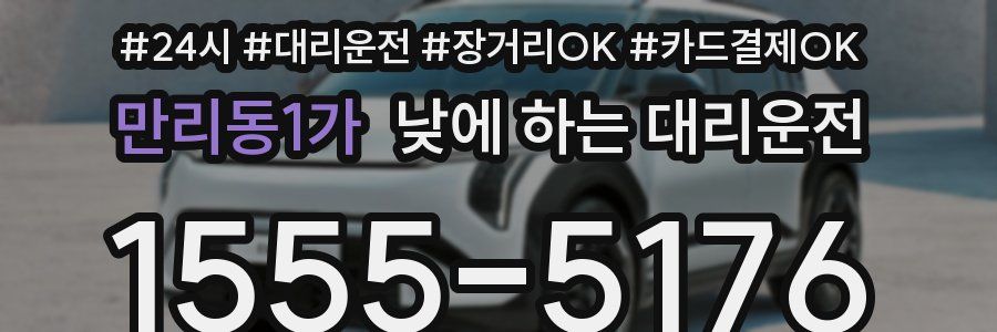 만리동1가 낮에 하는 대리운전