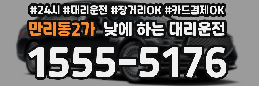 만리동2가 낮에 하는 대리운전