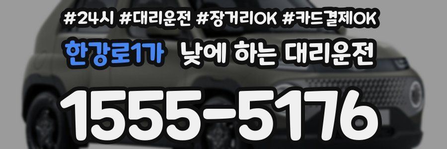 한강로1가 낮에 하는 대리운전