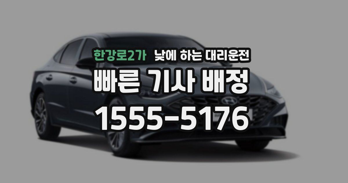 한강로2가 낮에 하는 대리운전
