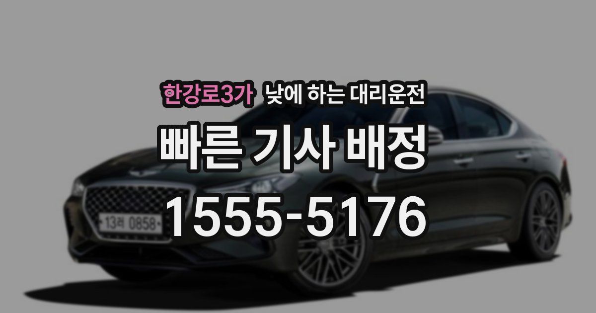 한강로3가 낮에 하는 대리운전