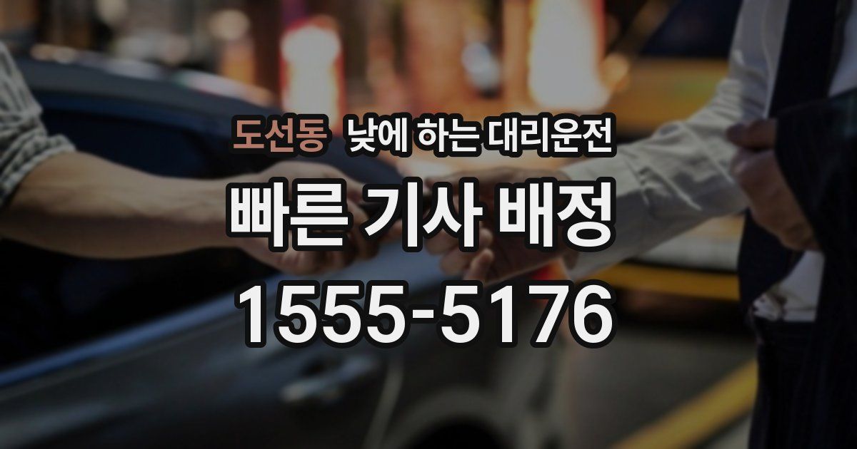 도선동 낮에 하는 대리운전